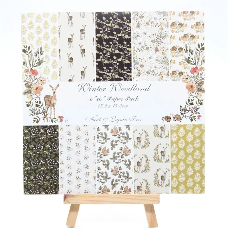 YPP CRAFT 10pcs 6" Single-side Printed Winter Woodland pattern creative papercraft art paper handmade scrapbooking kit set book
YPP CRAFT 10pcs 6" Single-side Printed Winter Woodland pattern creative papercraft art paper handmade scrapbooking kit set book