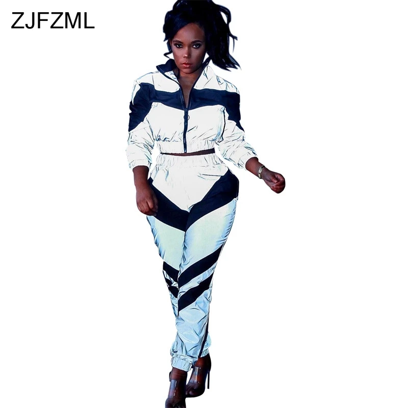 Black White Color Block Women's Tracksuit Long Sleeve Stand Collar Crop Top+Elastic Waist Loose Pant Casual 2 Piece Matching Set
Black White Color Block Women's Tracksuit Long Sleeve Stand Collar Crop Top+Elastic Waist Loose Pant Casual 2 Piece Matching Set