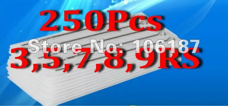 250Pcs Tattoo Supply Assorted Mixed Sterilized Tattoo Needles 3,5,7,8,9RS ROUND SHADER TYPE
250Pcs Tattoo Supply Assorted Mixed Sterilized Tattoo Needles 3,5,7,8,9RS ROUND SHADER TYPE