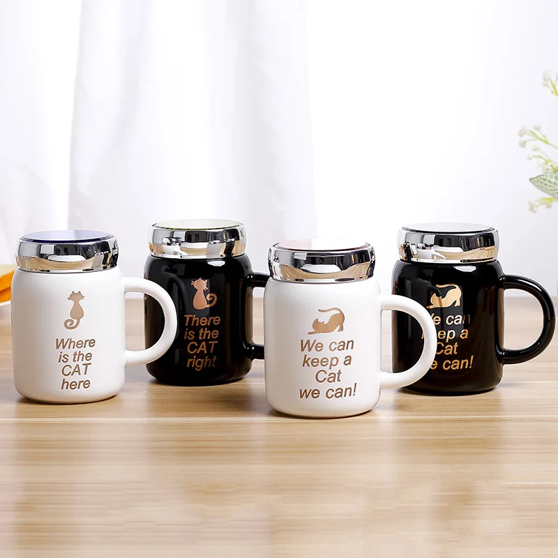 500ml Gold cat pattern mug with lid,Cute cartoon mugs single layer Korean creative mug Drinkware mirror cover ceramic cup
500ml Gold cat pattern mug with lid,Cute cartoon mugs single layer Korean creative mug Drinkware mirror cover ceramic cup