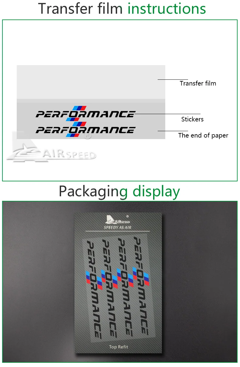 Airspeed Car Stickers M Performance Auto Sticker Door Handle Decal Accessories for BMW E46 F30 E90 E60 F20 F10 E36 E39 E87 E70 (8)