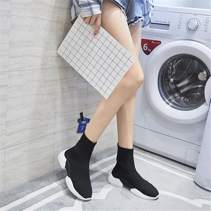 Fashion Sneakers Woman Platform 2019 Soft Heel Woman Casual Shoes High Top Knitted Woman Leisure Ankle Sock Fabric Mesh Shoes
Fashion Sneakers Woman Platform 2019 Soft Heel Woman Casual Shoes High Top Knitted Woman Leisure Ankle Sock Fabric Mesh Shoes