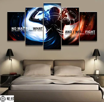 Hot Sales Without Frame 5 Panels Picture Sword Art Online Animation Painting Artwork Wall Art Canvas Painting Wholesale
Hot Sales Without Frame 5 Panels Picture Sword Art Online Animation Painting Artwork Wall Art Canvas Painting Wholesale