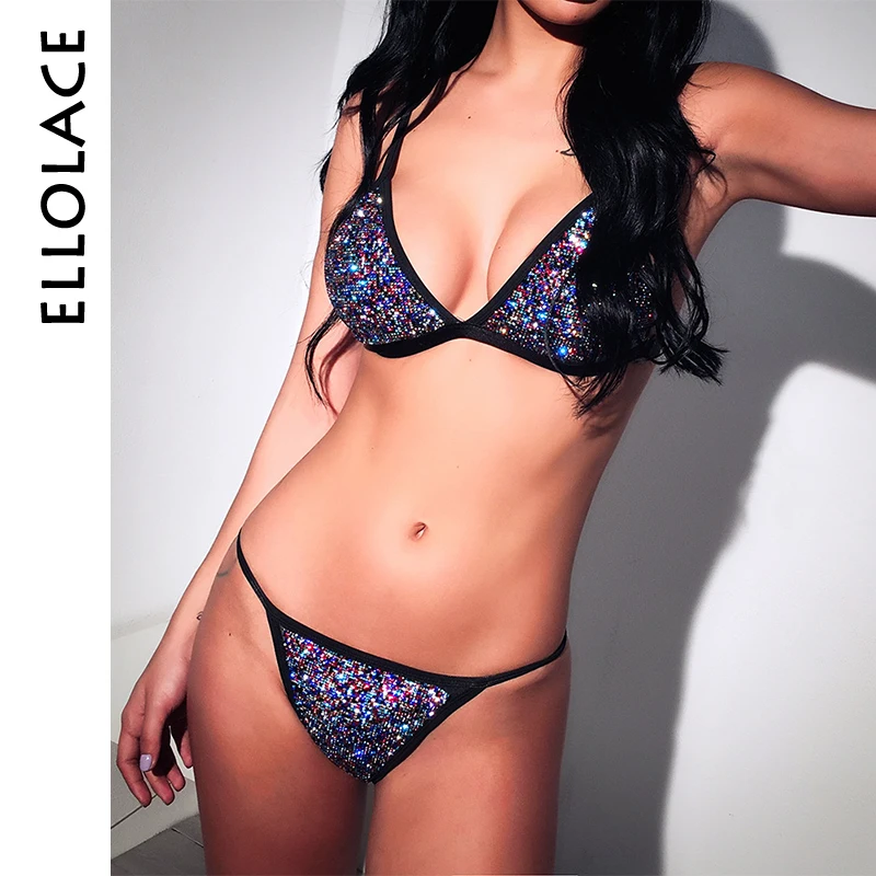 Ellolace Diamond Bra Push Up Bikini Set Swimsuit Triangle Bathing Sequins Underwear Set Lingerie Women Nightclub Beachwear
Ellolace Diamond Bra Push Up Bikini Set Swimsuit Triangle Bathing Sequins Underwear Set Lingerie Women Nightclub Beachwear