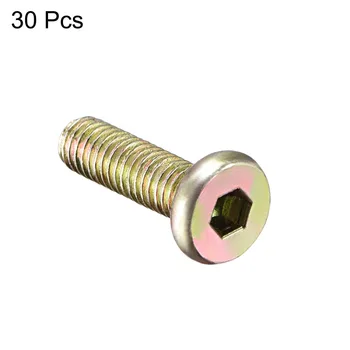 Uxcell New 30pcs Furniture Bolt Nut M6 Hex Socket Drive Round Head Screw M6x12mm M6x16mm M6x20mm Zinc Plated Hexagon Head Bolts
Uxcell New 30pcs Furniture Bolt Nut M6 Hex Socket Drive Round Head Screw M6x12mm M6x16mm M6x20mm Zinc Plated Hexagon Head Bolts