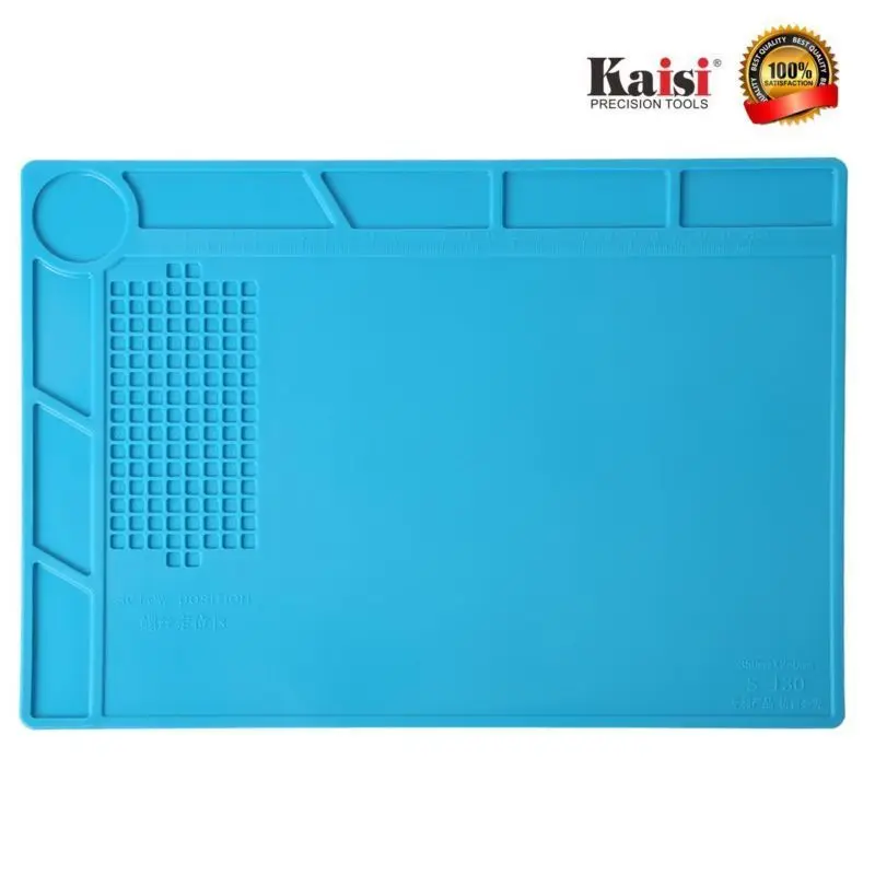 High Temperature Resistant Heat Insulation Silicone Pad Blue Desk Mat For Electrical Soldering Maintenance Platform 35*25cm
High Temperature Resistant Heat Insulation Silicone Pad Blue Desk Mat For Electrical Soldering Maintenance Platform 35*25cm