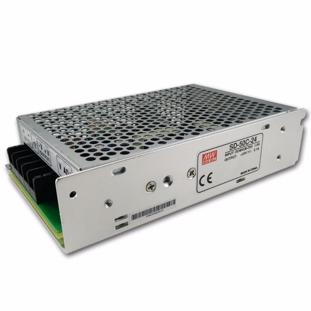 Original MEAN WELL converter SD-50C-24 Input 36~72VDC to Output 50W 2.1A 24VDC enclosed type converter
Original MEAN WELL converter SD-50C-24 Input 36~72VDC to Output 50W 2.1A 24VDC enclosed type converter