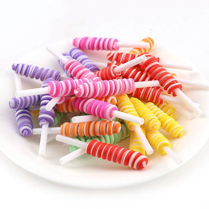 10pcs/lot 9*10mm Cute Simulation Polymer Clay lollipop Jelly Candy Resin Cabochons For DIY Simulation Food Kids Toys
10pcs/lot 9*10mm Cute Simulation Polymer Clay lollipop Jelly Candy Resin Cabochons For DIY Simulation Food Kids Toys