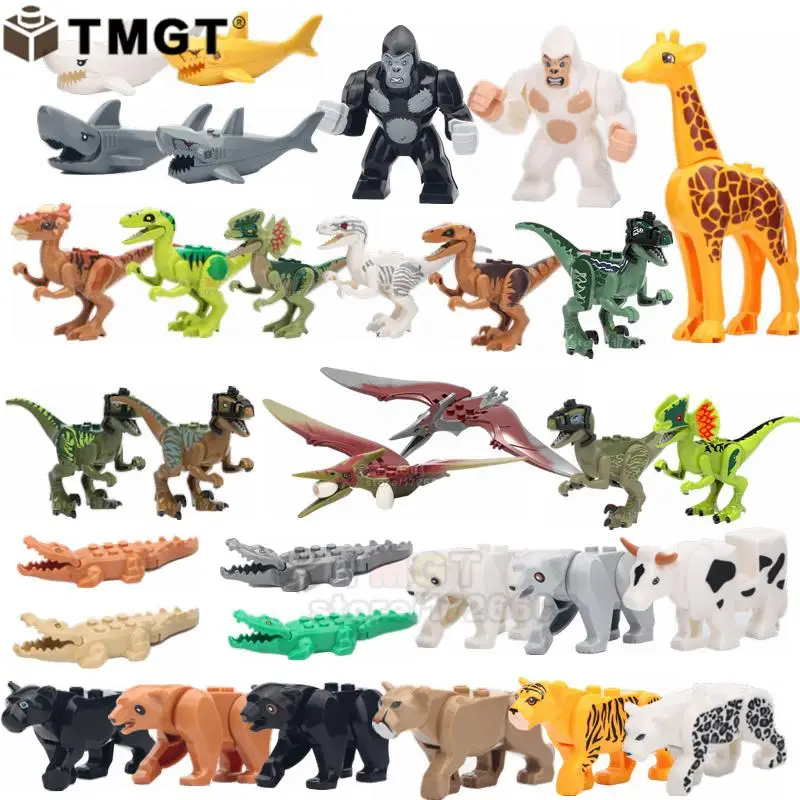 Single Sale Animal Dinosaur Dilophosaurus Orangutan Cow Shark Crocodile Giraffe Building Blocks Toys Gift For Children
Single Sale Animal Dinosaur Dilophosaurus Orangutan Cow Shark Crocodile Giraffe Building Blocks Toys Gift For Children