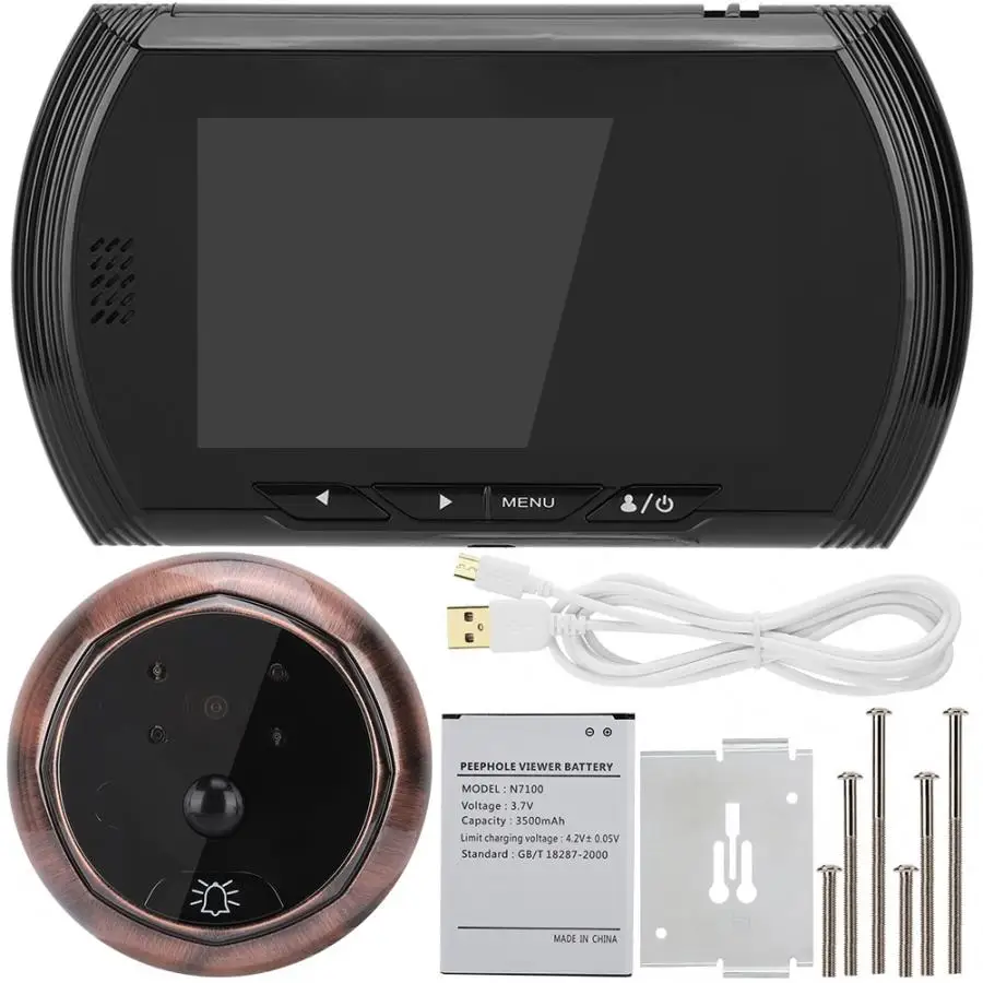 4.3inch Smart Door Viewer HD Colors Screen 1.3MP 140 Degree Wide Angl Camera Video Doorbell IR Night Vision PIR Home Security
4.3inch Smart Door Viewer HD Colors Screen 1.3MP 140 Degree Wide Angl Camera Video Doorbell IR Night Vision PIR Home Security