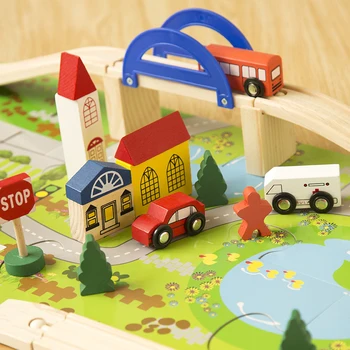 Wooden Railway Train 40pcs/set Traffic Scene combination Track Toys For Kids Birthday Gift Educational Toys
Wooden Railway Train 40pcs/set Traffic Scene combination Track Toys For Kids Birthday Gift Educational Toys