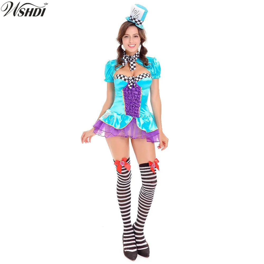 Adult Sexy Ladies Mad Hatter Alice In Wonderland Fancy Dress Cosplay Halloween Party Costume
Adult Sexy Ladies Mad Hatter Alice In Wonderland Fancy Dress Cosplay Halloween Party Costume