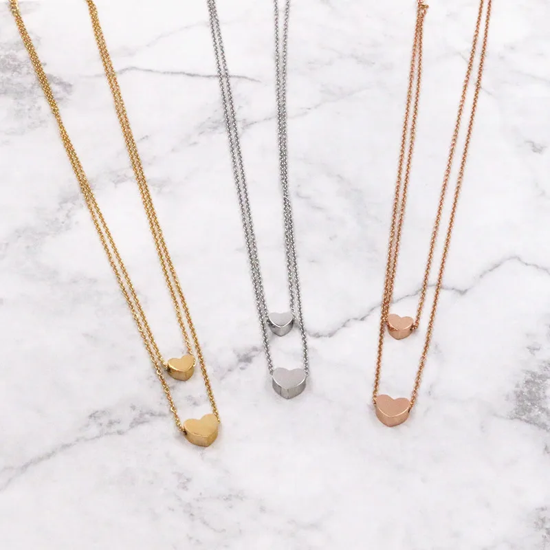 Mavis Hare Stainless Steel Double Layer Heart Necklace with big and small Heart Pendant Chain Necklace for Valentines Gift
Mavis Hare Stainless Steel Double Layer Heart Necklace with big and small Heart Pendant Chain Necklace for Valentines Gift