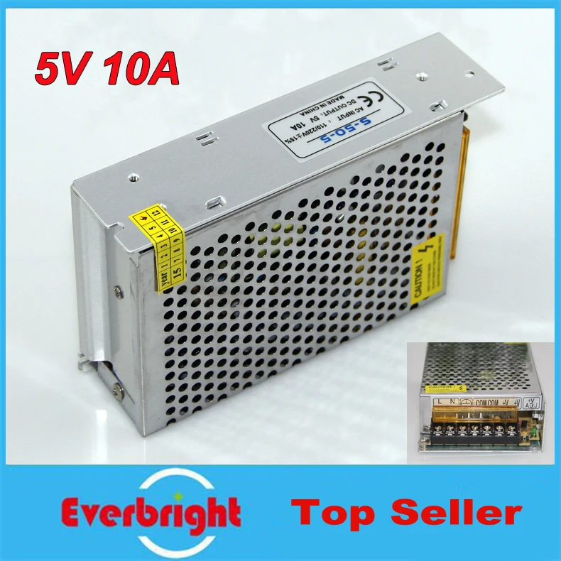 10 pcs/lot DC 5V 10A Voltage 50W Led Switch Power Supply Transformer for WS2812B WS2812 LED Strip
10 pcs/lot DC 5V 10A Voltage 50W Led Switch Power Supply Transformer for WS2812B WS2812 LED Strip