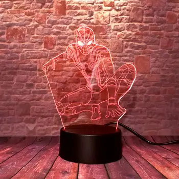 Luminous Avengers Spider-Man Model 3D Illusion Led Lamp 7 Colors Change Nightlight The Amazing SpiderMan Figure Toys
Luminous Avengers Spider-Man Model 3D Illusion Led Lamp 7 Colors Change Nightlight The Amazing SpiderMan Figure Toys