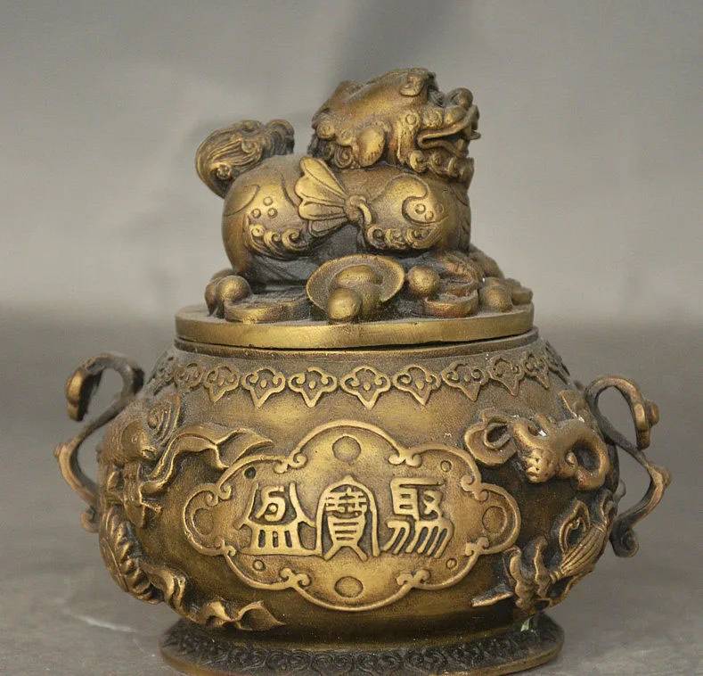 China Bronze Make Palace Wealth Beast Statue Treasure Bowl Incense Burner Censer
China Bronze Make Palace Wealth Beast Statue Treasure Bowl Incense Burner Censer