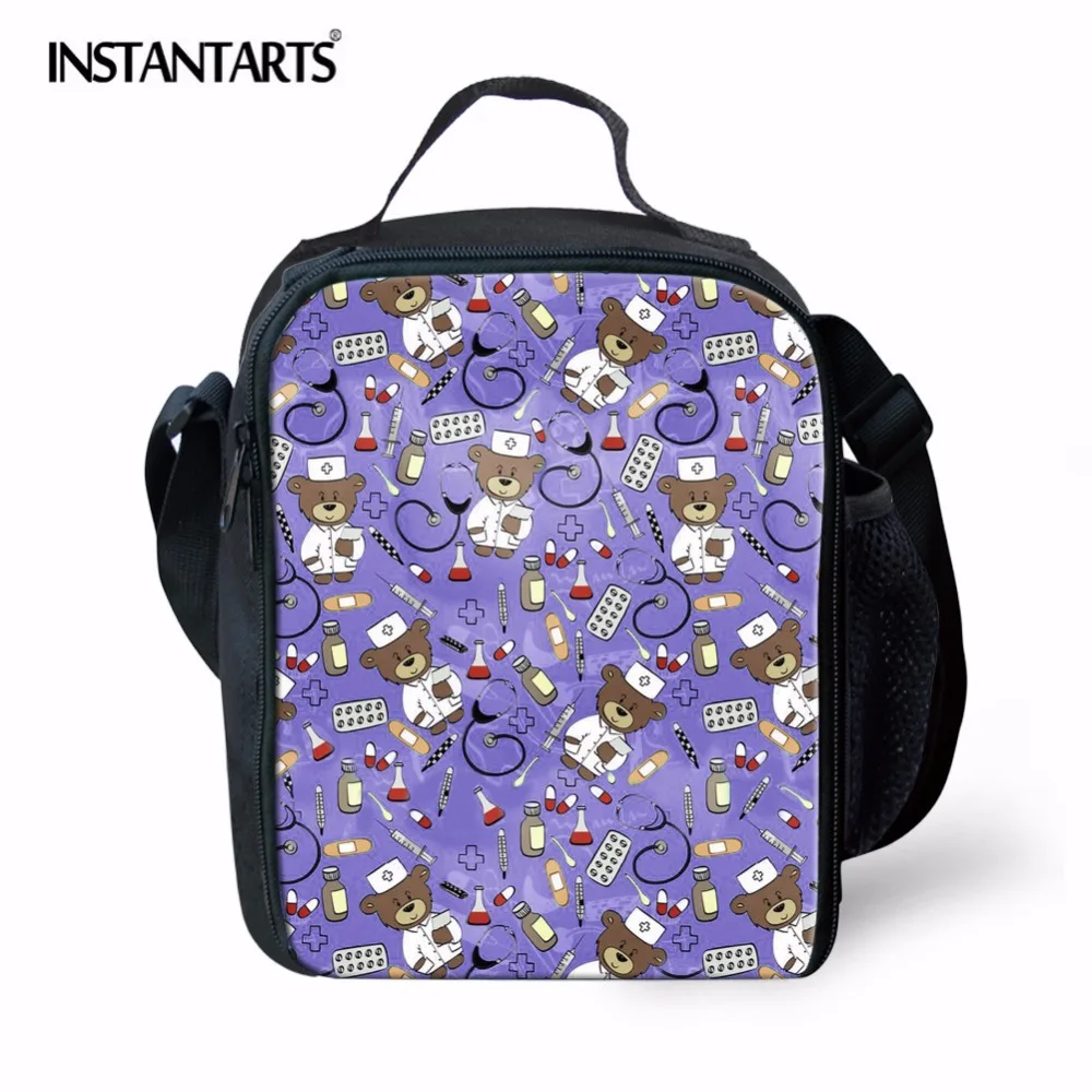 INSTANTARTS Pink Purple Nurse Bear Print Thermal Insulate Lunch Case Mini Women Tote Bag Beach Bag Cooler Insulated Food Pouch
INSTANTARTS Pink Purple Nurse Bear Print Thermal Insulate Lunch Case Mini Women Tote Bag Beach Bag Cooler Insulated Food Pouch