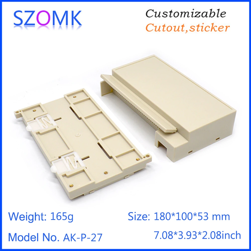 szomk plastic din rail enclosure PLC plastic electronics instrument housing din rail device box (11)