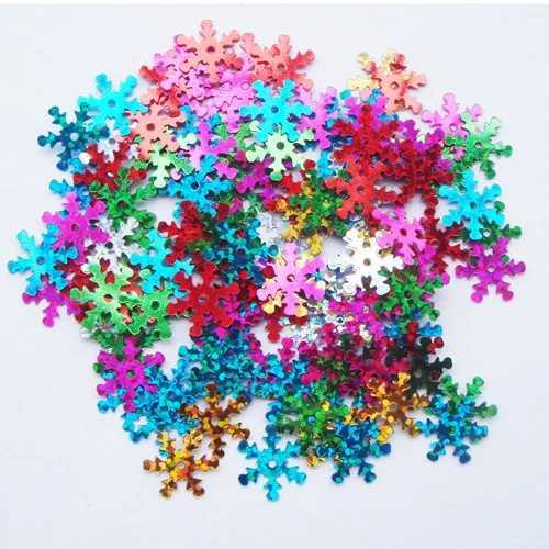 500pcs/lot 25mm Snowflake PVC Sequins With 1 Center Hole Christmas Gift DIY Clothes Navidad Ornaments Laser Colors
500pcs/lot 25mm Snowflake PVC Sequins With 1 Center Hole Christmas Gift DIY Clothes Navidad Ornaments Laser Colors