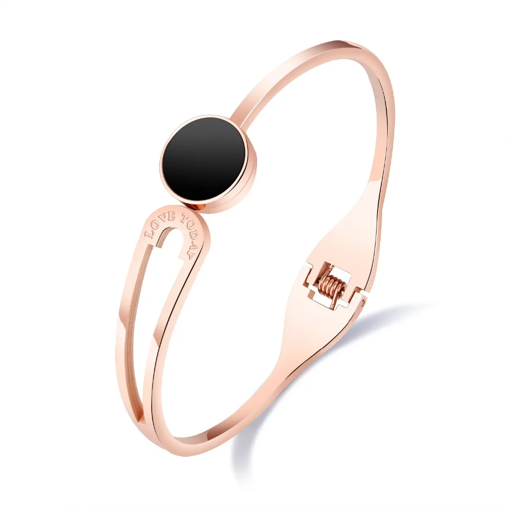 Fashion Open Cuff Bangle for Woman Rose Gold 316 L Titanium steel Valentine's Girlfriend bracelet Jewelry Gift Watch accessories
Fashion Open Cuff Bangle for Woman Rose Gold 316 L Titanium steel Valentine's Girlfriend bracelet Jewelry Gift Watch accessories