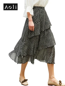 AOLI Women Long Skirt Korean Tutu Dot Tulle Skirt Vintage Black White Three Layers Midi Skirt Womens DBQ911034
AOLI Women Long Skirt Korean Tutu Dot Tulle Skirt Vintage Black White Three Layers Midi Skirt Womens DBQ911034