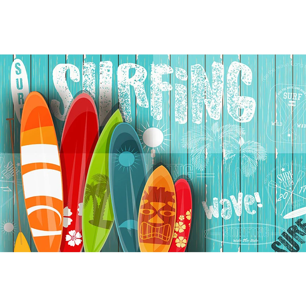 Summer Holiday Surfing Themed Backdrop Photography Printed Sun Palm Trees Light Blue Wooden Wall Baby Kids Photo Backgrounds
Summer Holiday Surfing Themed Backdrop Photography Printed Sun Palm Trees Light Blue Wooden Wall Baby Kids Photo Backgrounds
