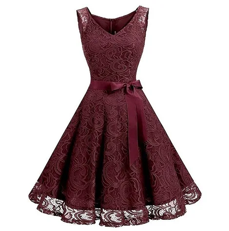 2019 Summer new women's solid color sexy V-neck lace stitching dress Party Dress A word dress plus size 5XL
2019 Summer new women's solid color sexy V-neck lace stitching dress Party Dress A word dress plus size 5XL