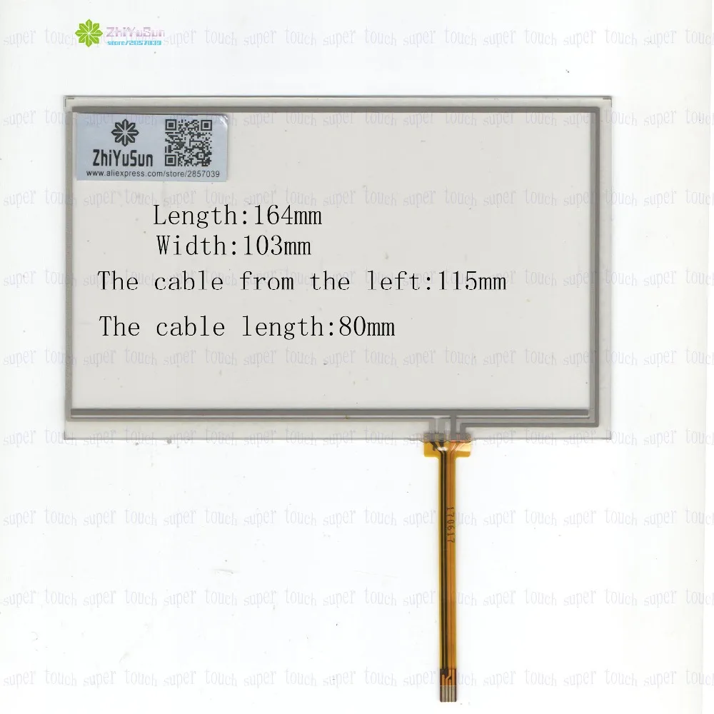 

ZhiYuSun 7Inch 164mm*103mm 4Wire Resistive TouchScreen Panel Digitizer this is compatible 164*103 for CAR DVD