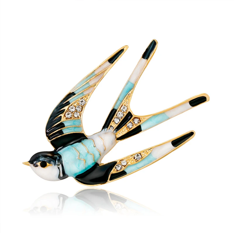 OneckOha Enameled Blue Swallow Brooches Rhinestone Animal Pin Hot Selling Brooch Pin
OneckOha Enameled Blue Swallow Brooches Rhinestone Animal Pin Hot Selling Brooch Pin