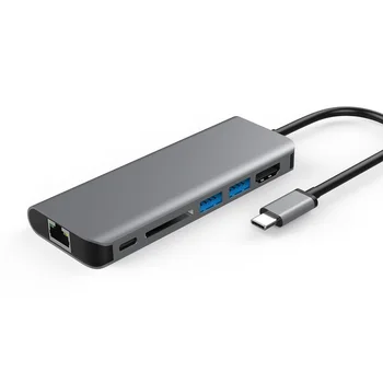 YUNCLOUD USB C Docking Station PD USB 3.0 HDMI RJ45 Gigabit Ethernet LAN with SD Card Reader For Huawei Samsung USB Type C Hub
YUNCLOUD USB C Docking Station PD USB 3.0 HDMI RJ45 Gigabit Ethernet LAN with SD Card Reader For Huawei Samsung USB Type C Hub