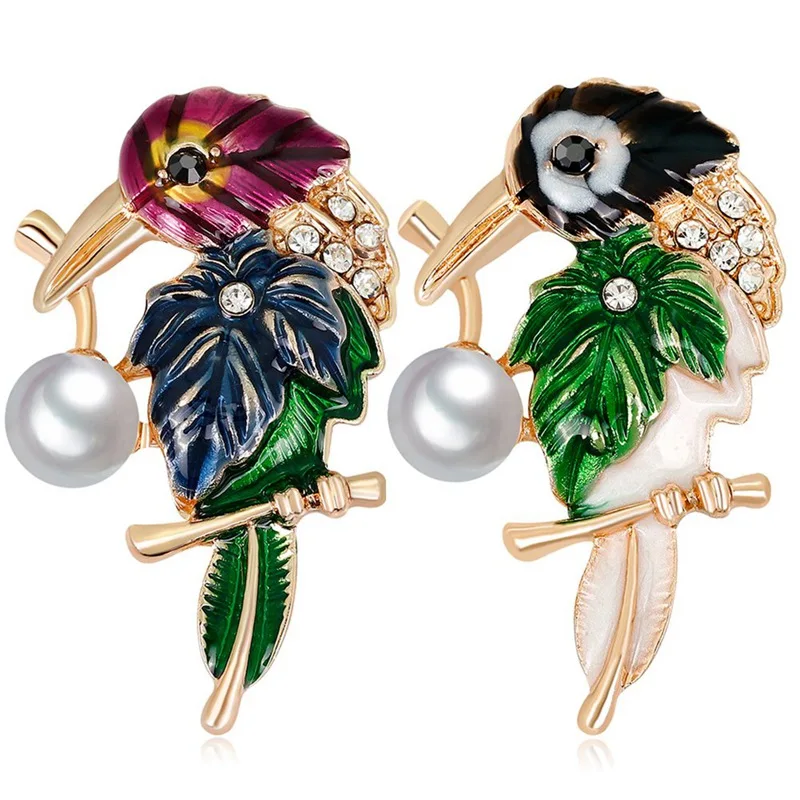 Hot Enamel Personality Imitation Pearl Parrot Birds Cartoon Brooches Corsage Pins Female Sweater Jewellery Accessory Gifts
Hot Enamel Personality Imitation Pearl Parrot Birds Cartoon Brooches Corsage Pins Female Sweater Jewellery Accessory Gifts