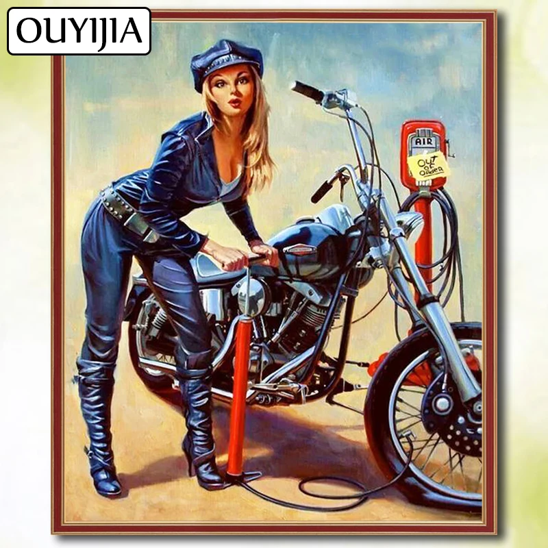 Алмазная вышивка OUYIJIA 5D сделай сам полноразмерная мозаика с изображением
