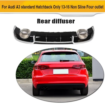 Black Rear Bumper lip diffuser With Exhaust tips muffer assembly for Audi A3 standard Hatchback Only 13-16 Non Sline Four outlet
Black Rear Bumper lip diffuser With Exhaust tips muffer assembly for Audi A3 standard Hatchback Only 13-16 Non Sline Four outlet