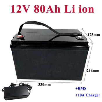 12V 80Ah Li ion lithium battery pack rechargeable with BMS for solar energy solar power system electric forklift+10A Charger
12V 80Ah Li ion lithium battery pack rechargeable with BMS for solar energy solar power system electric forklift+10A Charger