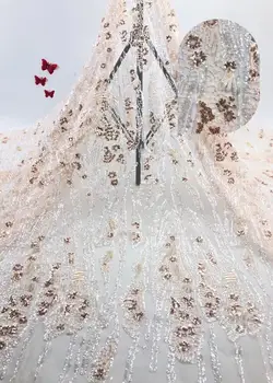 yaking-6.503 fashionable sequins tulle embroidery french net lace fabric for party dress
yaking-6.503 fashionable sequins tulle embroidery french net lace fabric for party dress