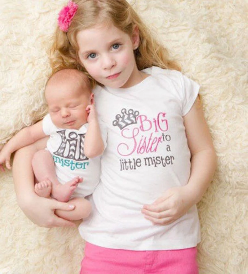 New Casual Kids Baby Girls Family Matching Print Little Brother Big Sister Matching Clothes Romper T-shirt Outfit
New Casual Kids Baby Girls Family Matching Print Little Brother Big Sister Matching Clothes Romper T-shirt Outfit