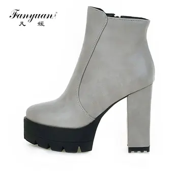 Fanyuan 2019 New Fashion Autumn Winter Shoes Woman PU Leather Boots Women Boots with Thick High Heels Ankle Boots size 34- 42
Fanyuan 2019 New Fashion Autumn Winter Shoes Woman PU Leather Boots Women Boots with Thick High Heels Ankle Boots size 34- 42
