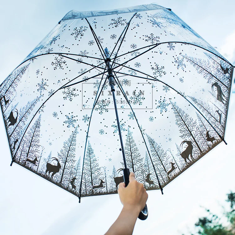 LIBERAINY Transparent Elk Capricorn Windproof Umbrella Kid Girl Woman Clear Bubble Dome Fashion Cartoon Decoration Black Wedding
LIBERAINY Transparent Elk Capricorn Windproof Umbrella Kid Girl Woman Clear Bubble Dome Fashion Cartoon Decoration Black Wedding