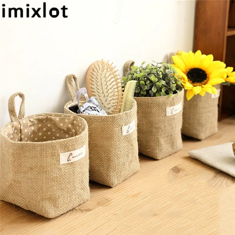 Imixlot Cotton Linen Fabric Hanging Storage Basket Striped Pattern Small Sack Bag Wall Mounted Flower Pot Wardrobe Hang Bag
Imixlot Cotton Linen Fabric Hanging Storage Basket Striped Pattern Small Sack Bag Wall Mounted Flower Pot Wardrobe Hang Bag