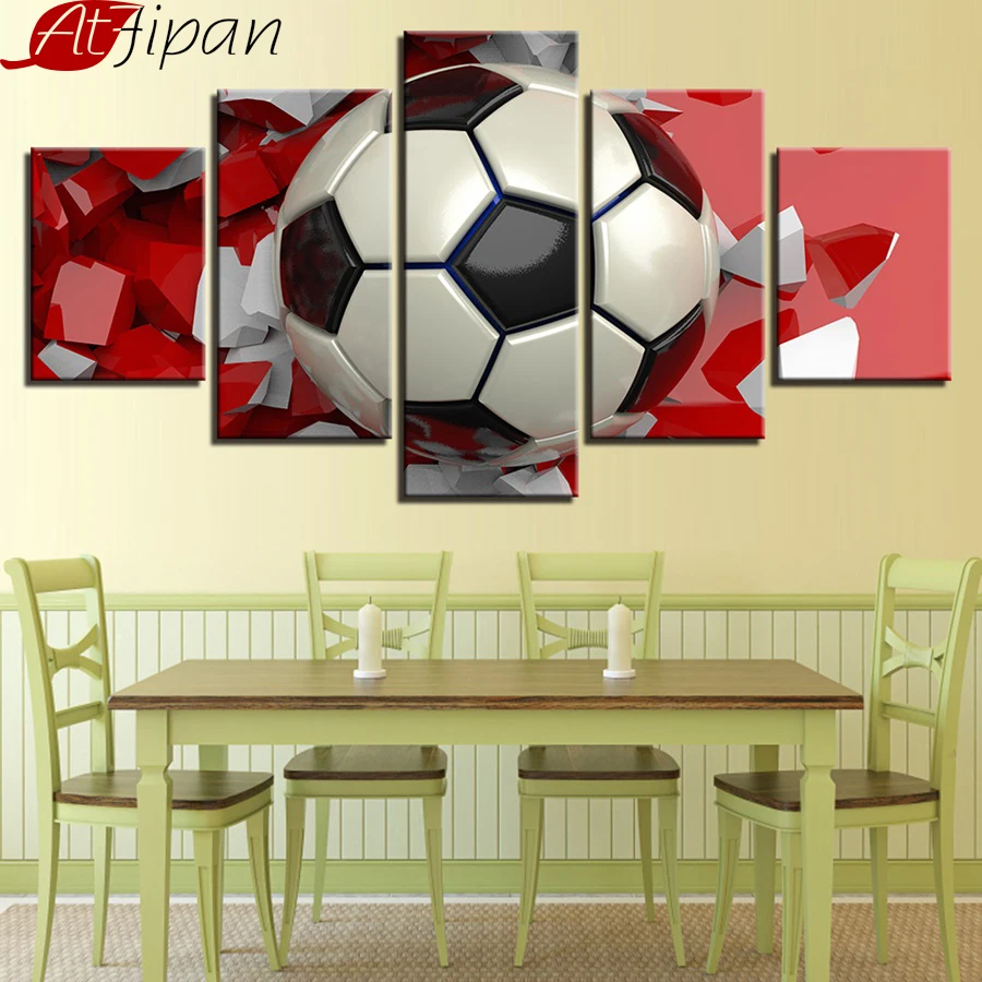 AtFipan Frame Modular Pictures Canvas HD Prints 5 Pieces Black And White Football Painting Decor For Living Room Modern Wall Art
AtFipan Frame Modular Pictures Canvas HD Prints 5 Pieces Black And White Football Painting Decor For Living Room Modern Wall Art