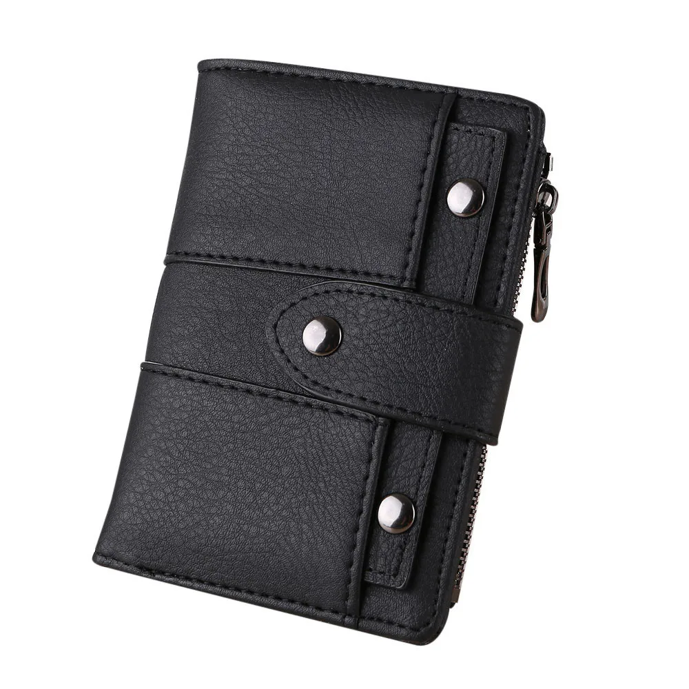Wallet Women Simple Retro Rivets PU Leather Short Wallet Fashion Zipper And Hasp Coin Purse Card Holders Handbag Girl Square Bag
Wallet Women Simple Retro Rivets PU Leather Short Wallet Fashion Zipper And Hasp Coin Purse Card Holders Handbag Girl Square Bag