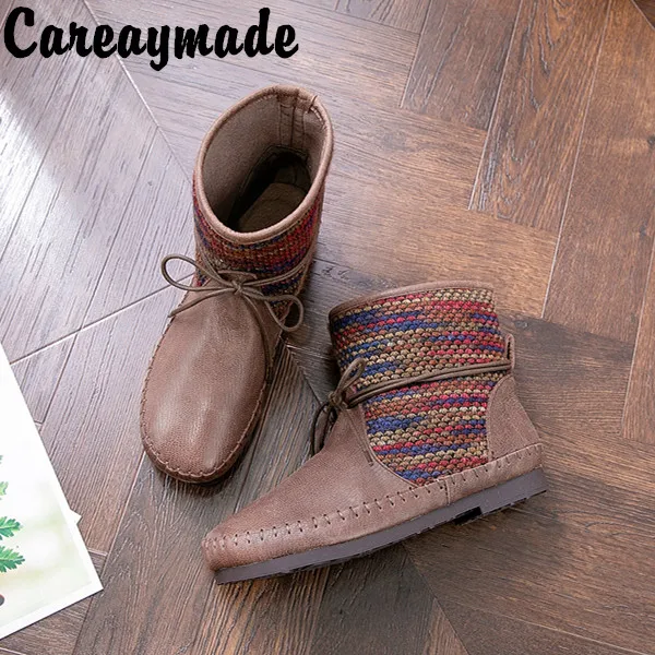 Careaymade-Genuine Leather short boots style retro leisure strap-on cowhide Martin handmade boots handmade leather women's shoes
Careaymade-Genuine Leather short boots style retro leisure strap-on cowhide Martin handmade boots handmade leather women's shoes