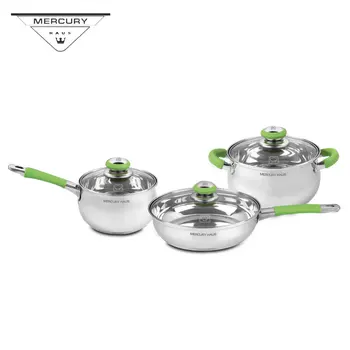 6PCS Stainless Steel Cookware Set Casserole Saucepan Frypan Pot Sets With Induction Bottom
6PCS Stainless Steel Cookware Set Casserole Saucepan Frypan Pot Sets With Induction Bottom