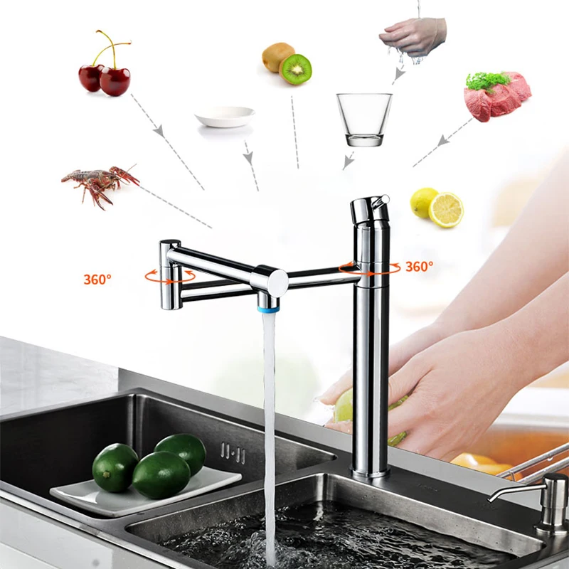 360 Rotation Chrome Bathroom Kitchen Sink Faucet Deck Mounted Tap only Cold And Hot Water Chrome Single Handle Faucet
360 Rotation Chrome Bathroom Kitchen Sink Faucet Deck Mounted Tap only Cold And Hot Water Chrome Single Handle Faucet