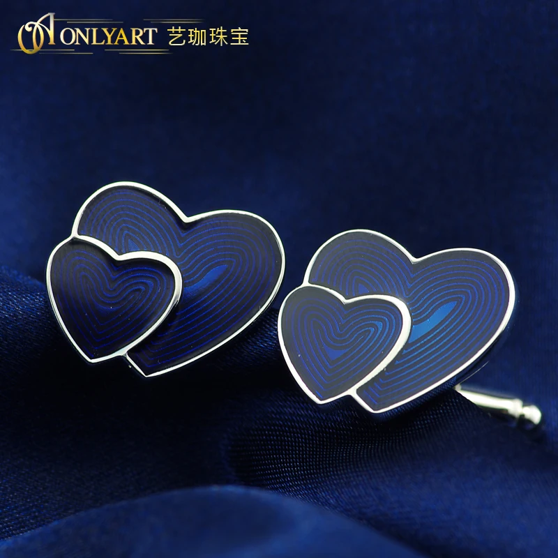 Silver Plated Love Cufflinks Blue Heart Shirt Cuff Link For Women Gift Accessory Free Shipping Cuff Links OnlyArt Jewellery
Silver Plated Love Cufflinks Blue Heart Shirt Cuff Link For Women Gift Accessory Free Shipping Cuff Links OnlyArt Jewellery