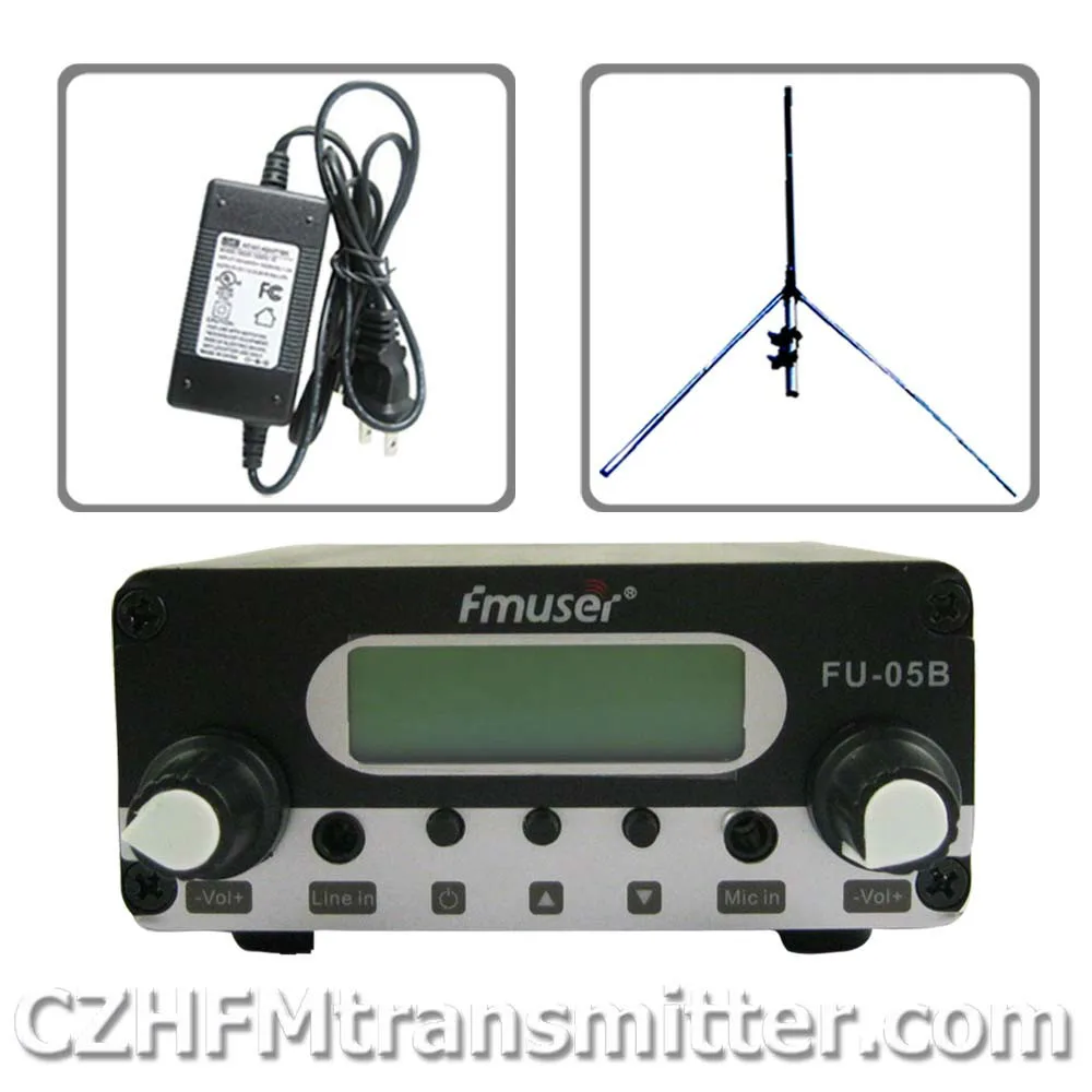 

CZH CZE 0.5w 500mw CZE-05B FM broadcast transmitter +1/4 wave GP antenna+power supply kit