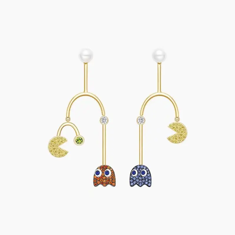 Luxury Gold Color Silver AAA Zircons Pac-man Pearl Tassels Earrings pac man HF Jewelry boucle d'oreille femme 2018
Luxury Gold Color Silver AAA Zircons Pac-man Pearl Tassels Earrings pac man HF Jewelry boucle d'oreille femme 2018
