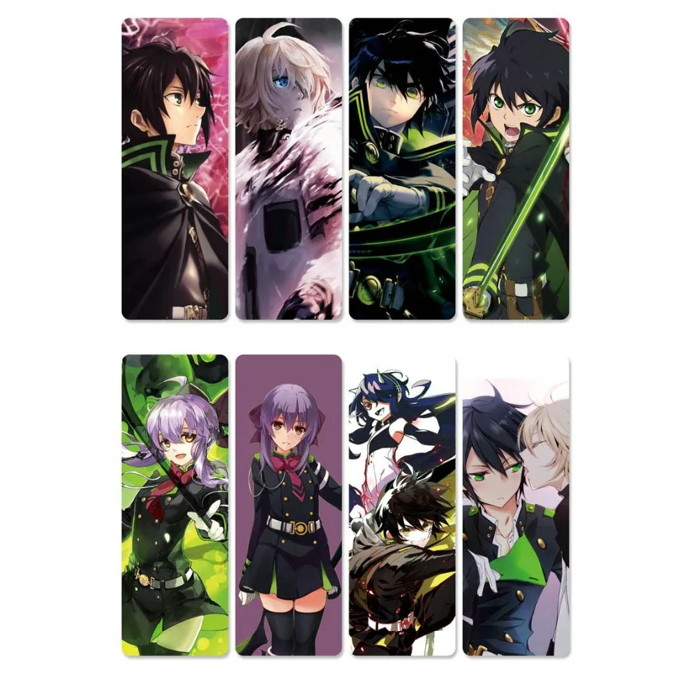8pcs Seraph of the end Anime Bookmarks Waterproof Transparent PVC Plastic Bookmark Beautiful Book Marks Gift
8pcs Seraph of the end Anime Bookmarks Waterproof Transparent PVC Plastic Bookmark Beautiful Book Marks Gift