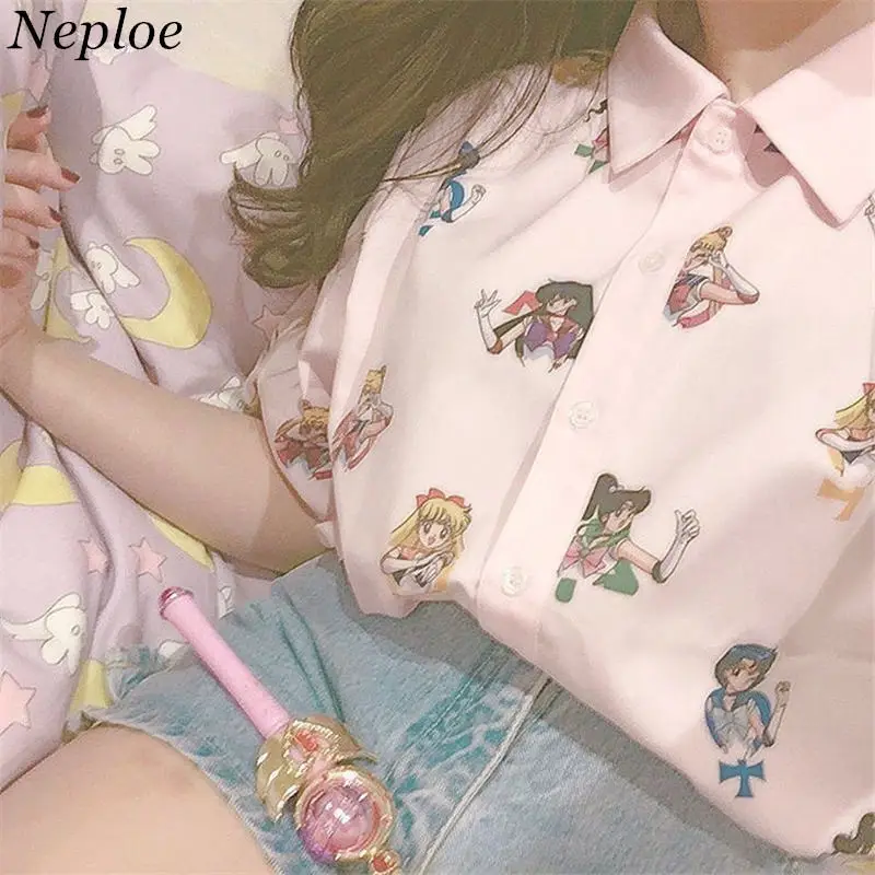 Neploe 2019 Loose Cosplay Blouse Sailor Moon Women Shirt Short Sleeve Japanese Tops Harajuku Pink Summer Causal Blusas 33754
Neploe 2019 Loose Cosplay Blouse Sailor Moon Women Shirt Short Sleeve Japanese Tops Harajuku Pink Summer Causal Blusas 33754