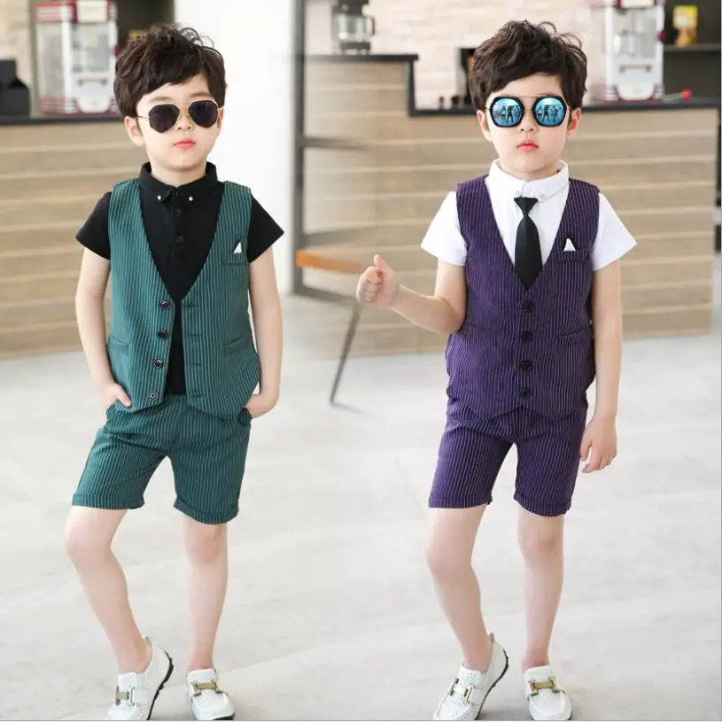 Summer Kids British Wind Boy Birthday Dress. Boy gentleman suit. Children's clothing Green, purple stripe blazer pants suits
Summer Kids British Wind Boy Birthday Dress. Boy gentleman suit. Children's clothing Green, purple stripe blazer pants suits